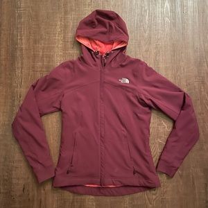 The North Face Maroon fleece lined jacket